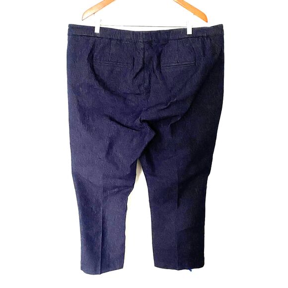 Catherines Jayne Denim Straight Leg Cotton Blend Pants Plus Casual Stretch 20 W - Picture 2 of 8